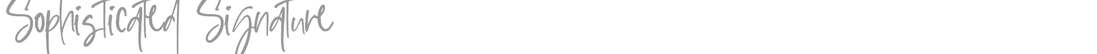 Sophisticated Signature font preview